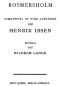 [Gutenberg 36997] • Rosmersholm: Schauspiel in vier Aufzügen